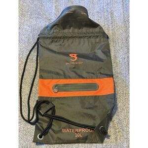 Geckobrands 10L Waterproof Dry Bag Gray Orange Outdoors Hiking Sports NWOT